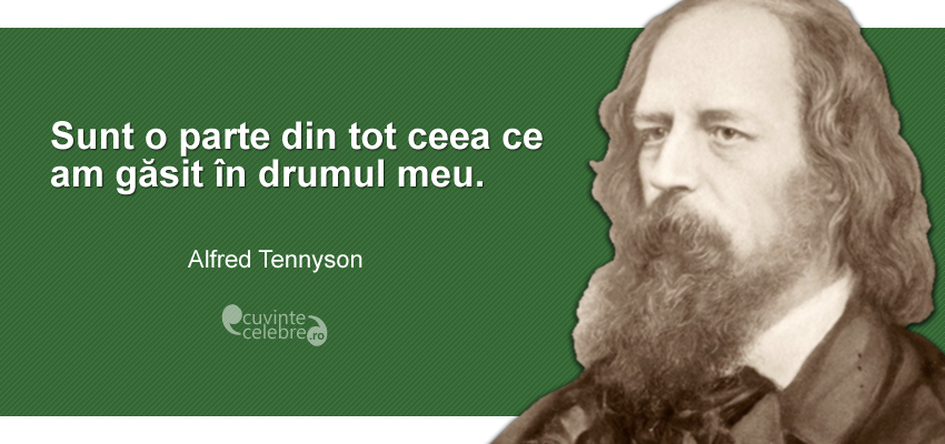 Cine sunt eu?, citat de Alfred Tennyson