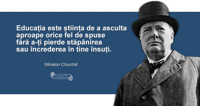 Ce este educația, citat de Winston Churchill