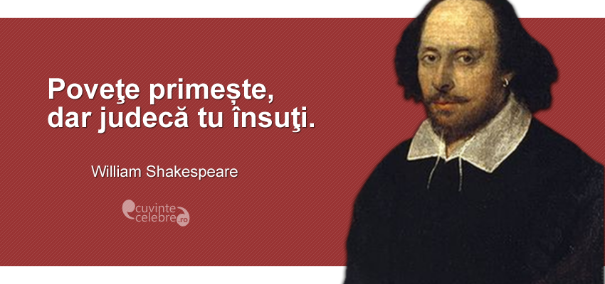Gândește singur!, citat de William Shakespeare