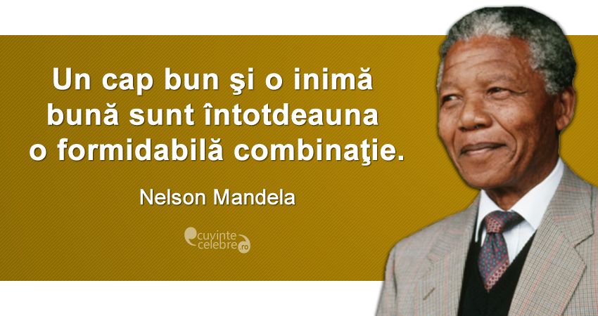 O combinație reușită, citat de Nelson Mandela